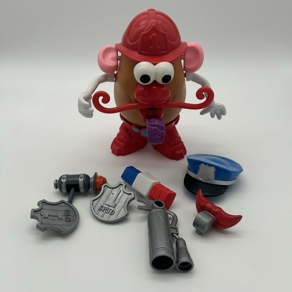 Vintage Mr Potato Head With Accessories Police/Firefighter